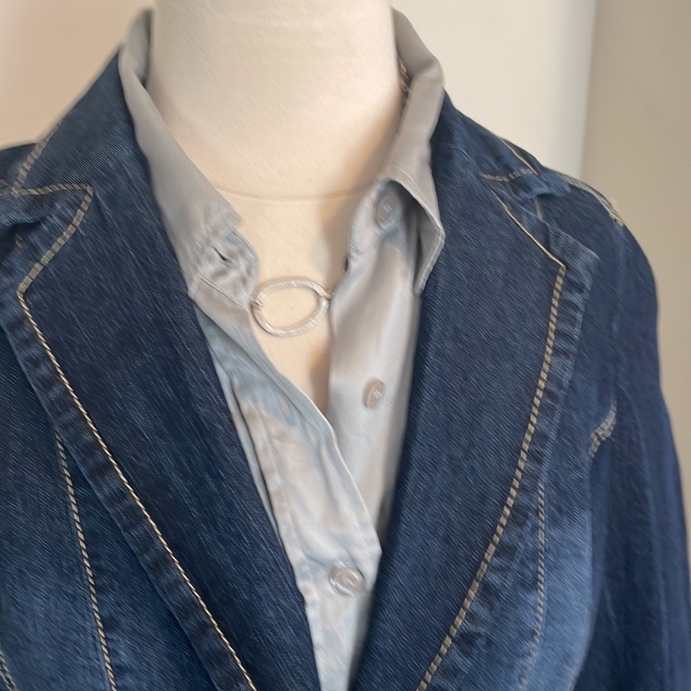 Baccini short jean blazer - Picture 3 of 7
